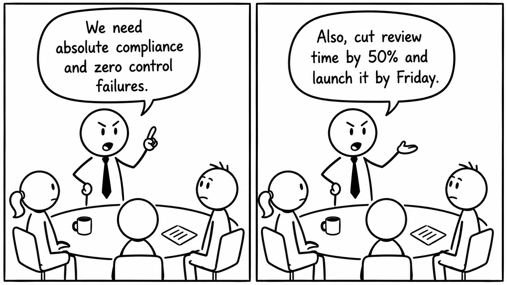 Comic strip of Boss Meeting